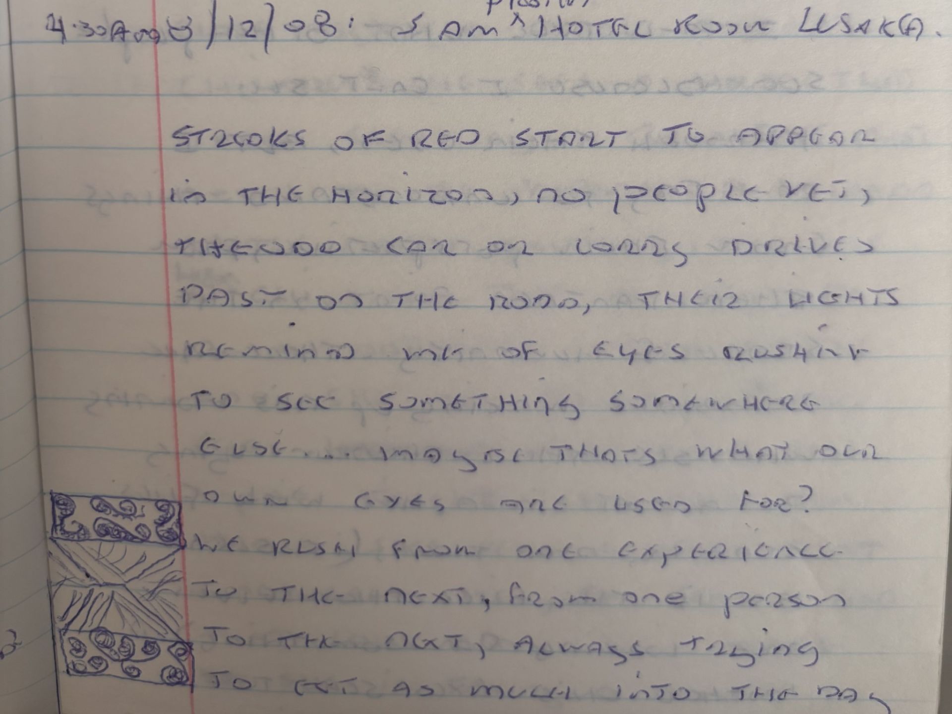 Original notebook from Lusaka, December 2008
